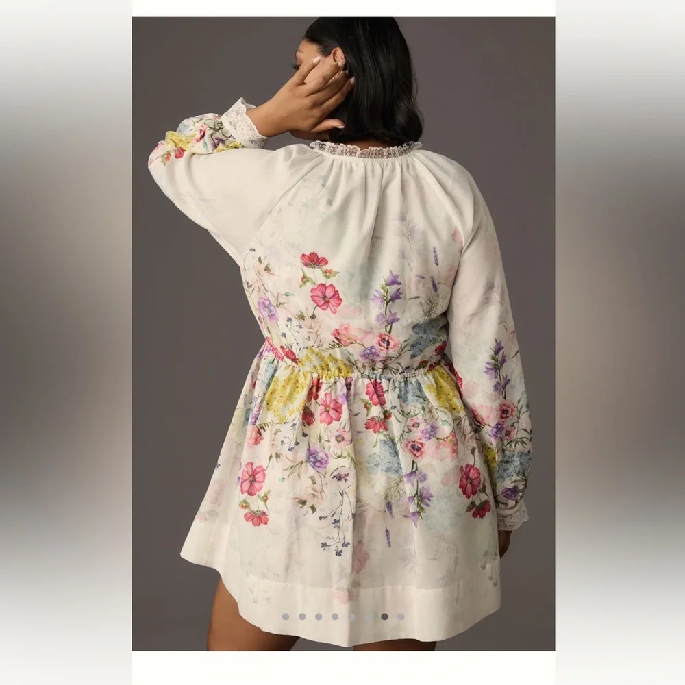 Anthology Let Me Be V-Neck A-Line Mini Dress - Picture 3 of 10